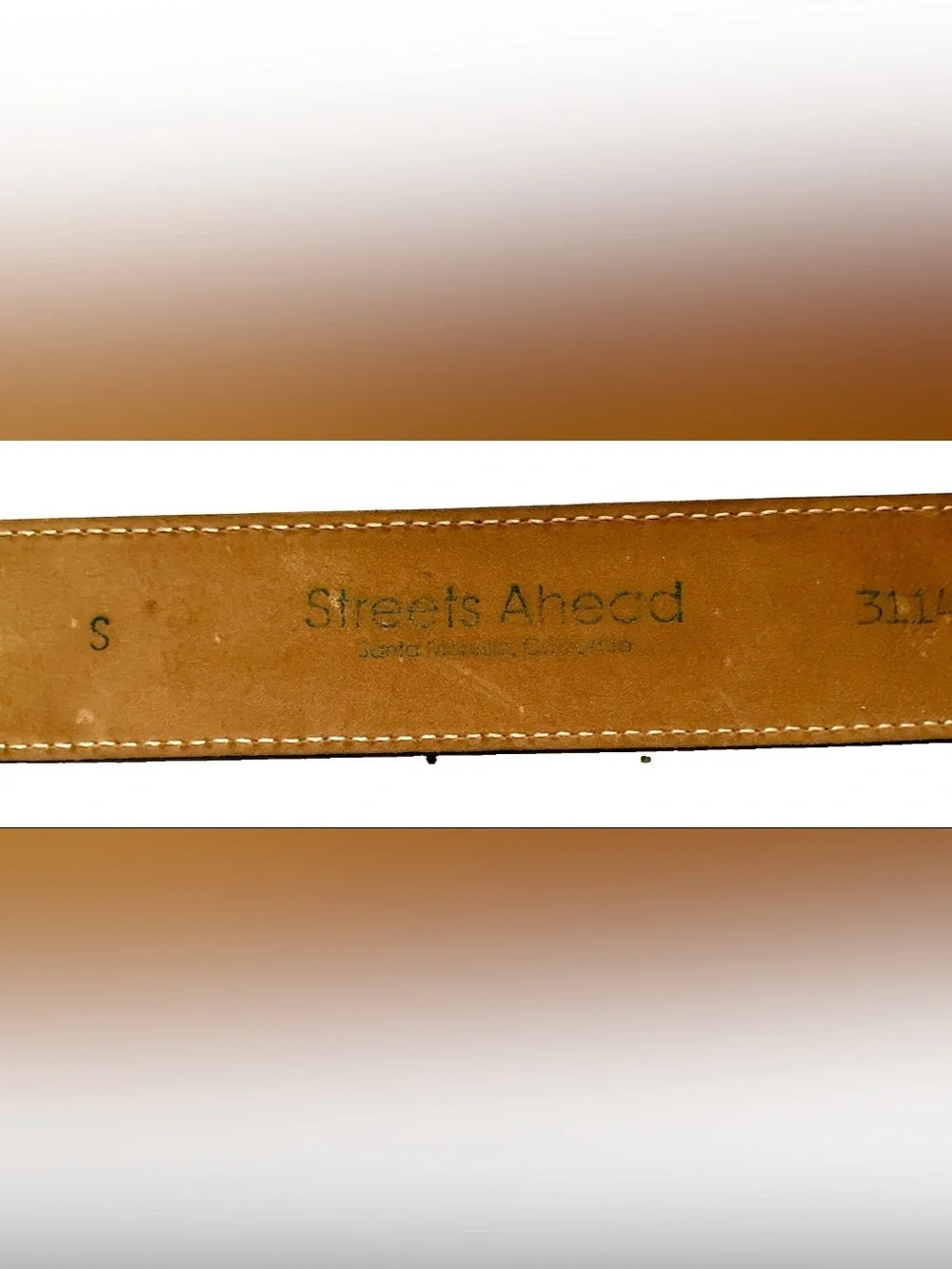 VINTAGE 90’s STREETS AHEAD Croco Embossed Leather BELT From I. MAGNIN Size S
